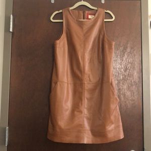 Anthropologie faux leather Moulinette Soeurs dress
